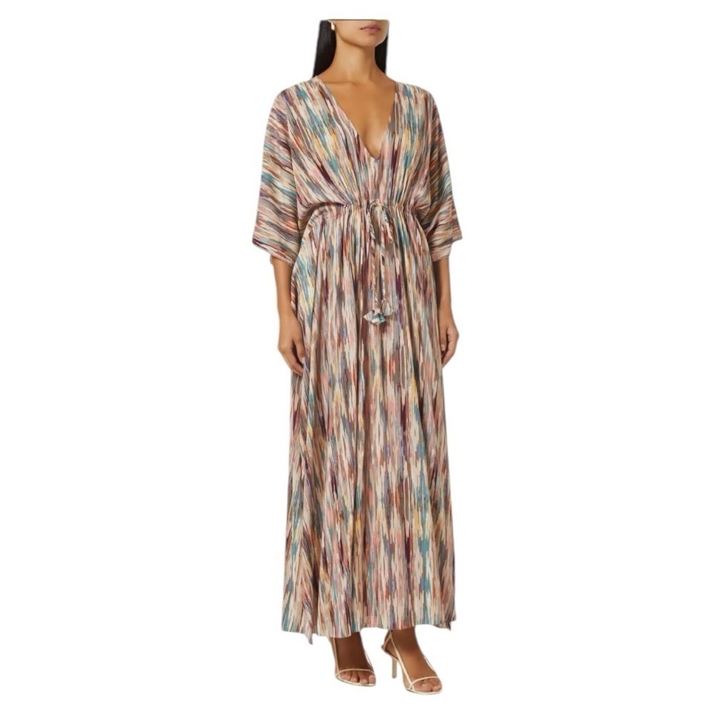 NWT MISA Rena Kaftan Dress in Cotton-blend